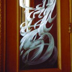 Niche Award carved glass door.