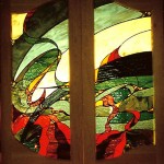 Stained Glass dining room doors.