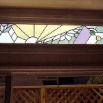 Stained glass transom window
