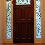 Leaded Glass door and side lights.
